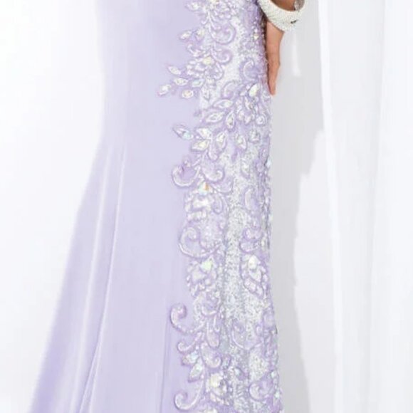 Tony Bowls Evening LILAC 4 LONG GOWN FORMAL PROM PAGEANT DRESS 114504 - Picture 7 of 10